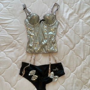 NWOT Victoria’s Secret Sexy Little Things Corset 34B and Panty M Set